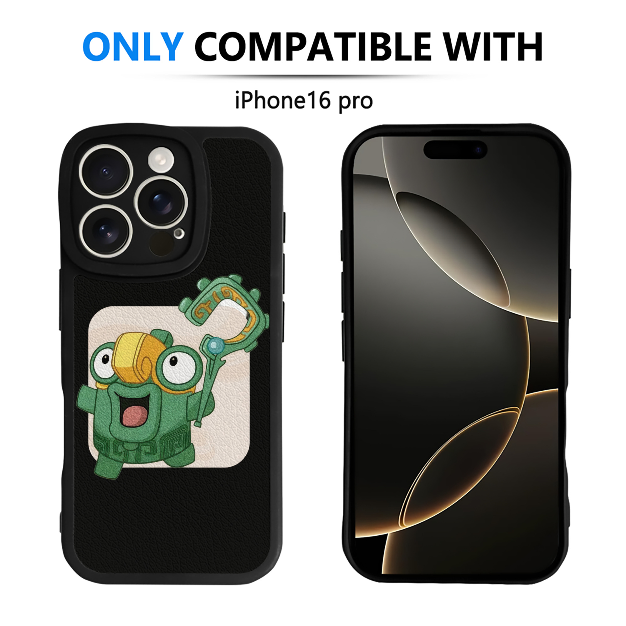 （画像用） Ne Zha 2 ナタ 魔童の大暴れ 【iPhone 16シリーズ対応】シリコンスマホケース（レザー調） 材質：シリコン